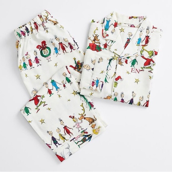 Pottery Barn Adult Seuss's The Grinch™ Flannel Pajama Set